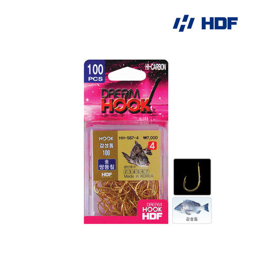 HDF 해동 드림훅 감성돔 쌍등침 금색 덕용 HH-567,돈키호테피싱