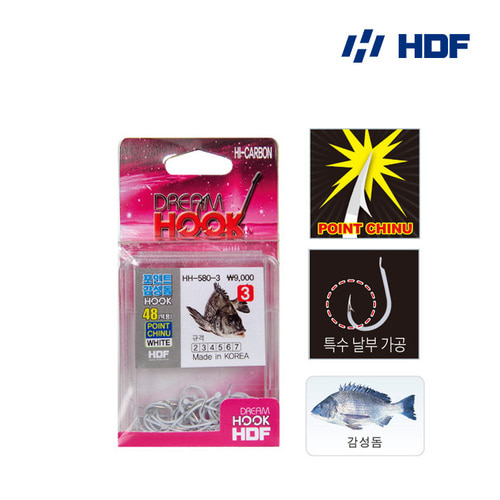 HDF 해동 드림훅 포인트-감성돔 화이트 덕용 HH-580,돈키호테피싱